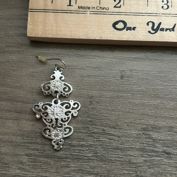 Boho Statement Earring Bundle of 3 - Silver & Bronze Filigree Lot - Picture 14 of 15